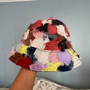 reversible patchwork bucket hat